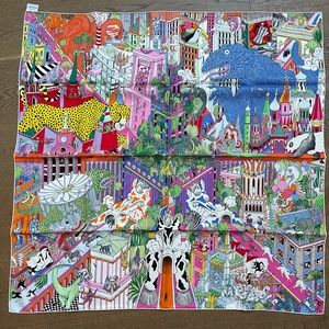 Hermes UK limited edition Animapolis scarf 90